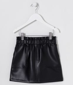 Saia Clochard Infantil em Pu e com Bolsos - Tam 5 a 14 Anos