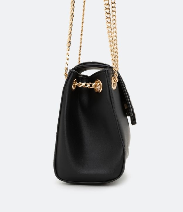 Bolso Shoulder con Asa de Cadena Negro 3