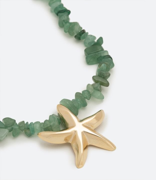 Maxi Collar en Piedras con Colgante de Estrella de Mar Verde 1