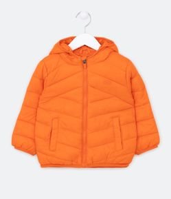 Jaqueta Puffer Infantil Básica com Capuz - Tam 1 a 5 Anos