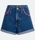 Imagem miniatura do produto Short Mom en Jeans con Overlock en los Bolsillos y Barra Doblada Azul 6