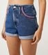 Imagem miniatura do produto Short Mom en Jeans con Overlock en los Bolsillos y Barra Doblada Azul 2