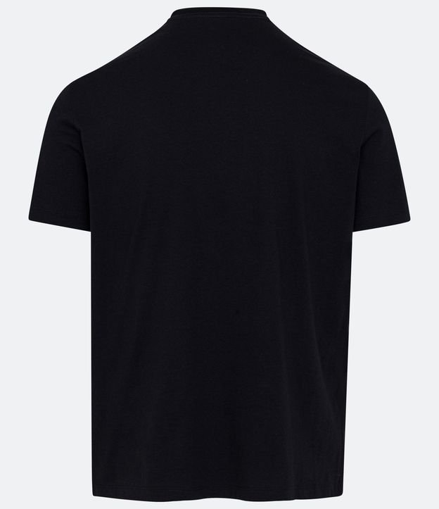 Camiseta Slim em Algodão com Estampa Geométrica e Lettering Preto 6
