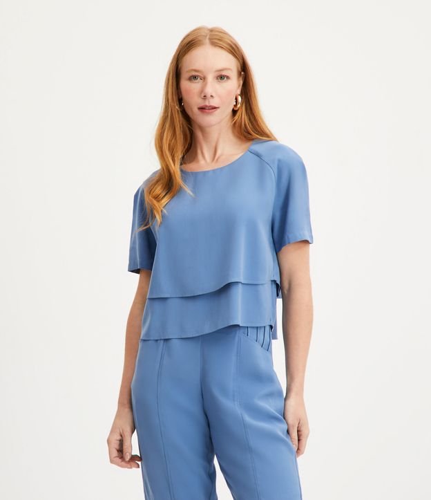 Blusa em Liocel  com Recorte
