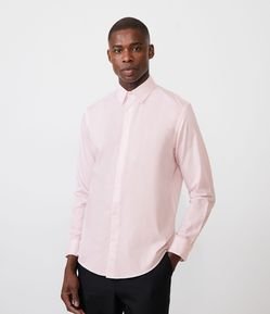 Camisa Classic em Algodão Maquinetado com Listras