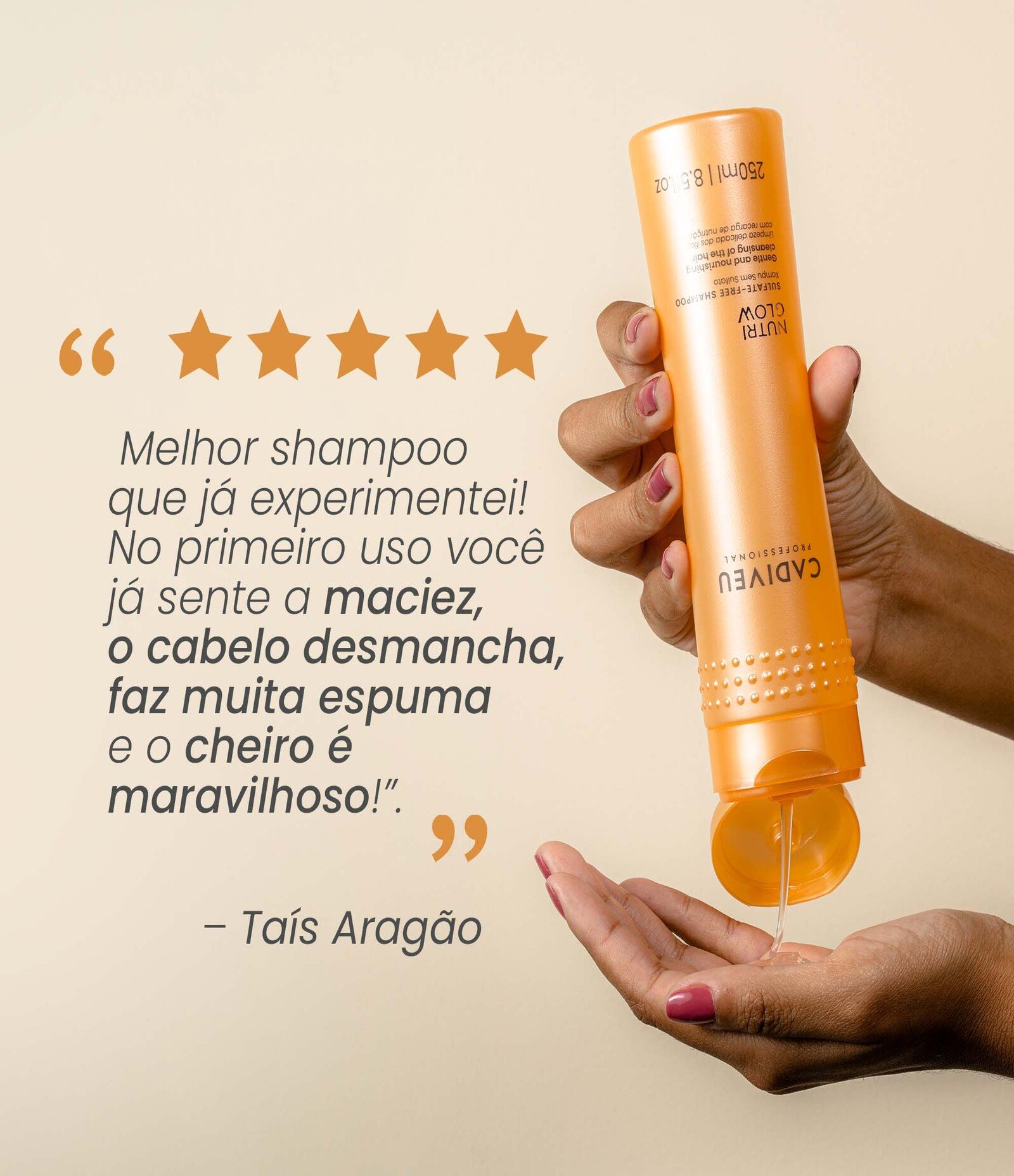 Shampoo Sem Sulfato Nutri Glow Cadiveu 250ml 4