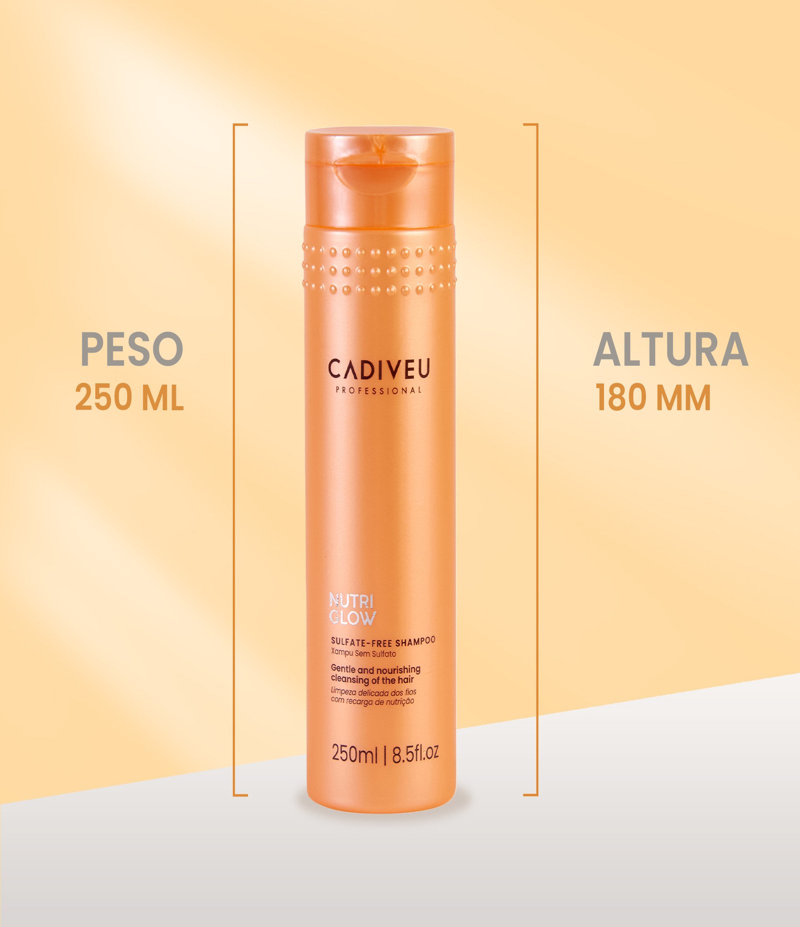 Shampoo Sem Sulfato Nutri Glow Cadiveu 250ml 6