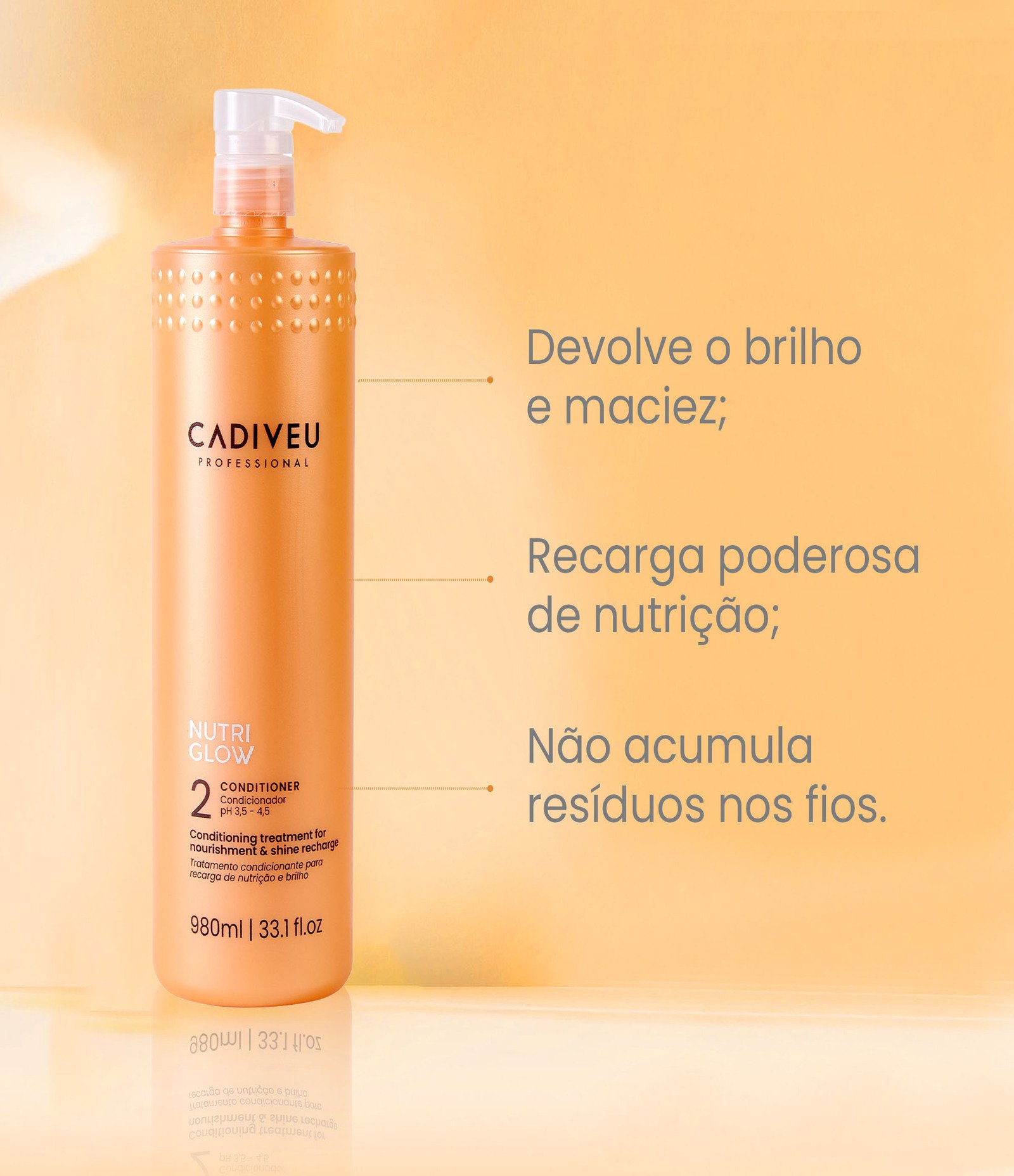 Condicionador Nutri Glow Cadiveu 980ml 2