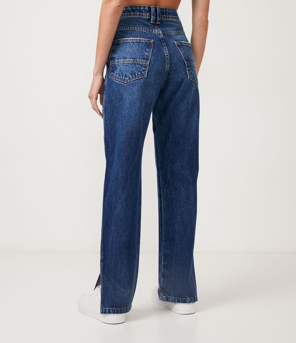 Calça jeans cintura alta - com cinta - R$ 219.90, cor Azul #162112, compre  agora