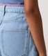 Imagem miniatura do produto Short Mom Jeans con Bolsillo y Costura Contrastante Azul 5