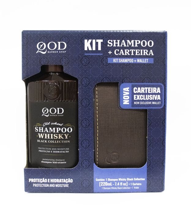 Kit Shampoo Whisky + Carteira QOD  KIT 1