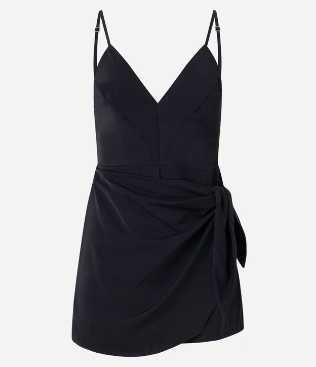 Macaquinho de Alça em Crepe com Amarração no Transpasse