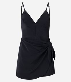 Macaquinho de Alça em Crepe com Amarração no Transpasse