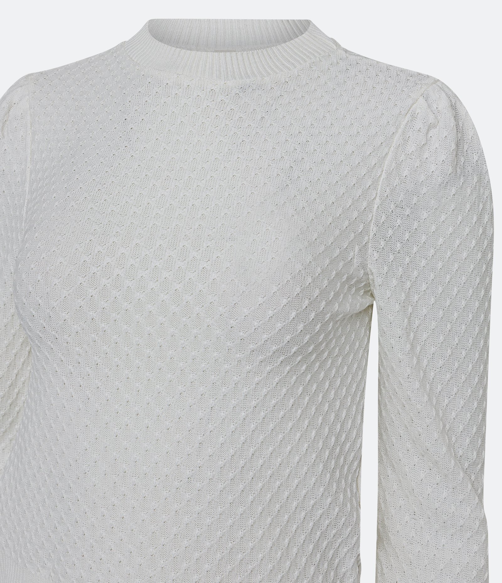 Blusa em Tricô Texturizado com Manga Longa 7