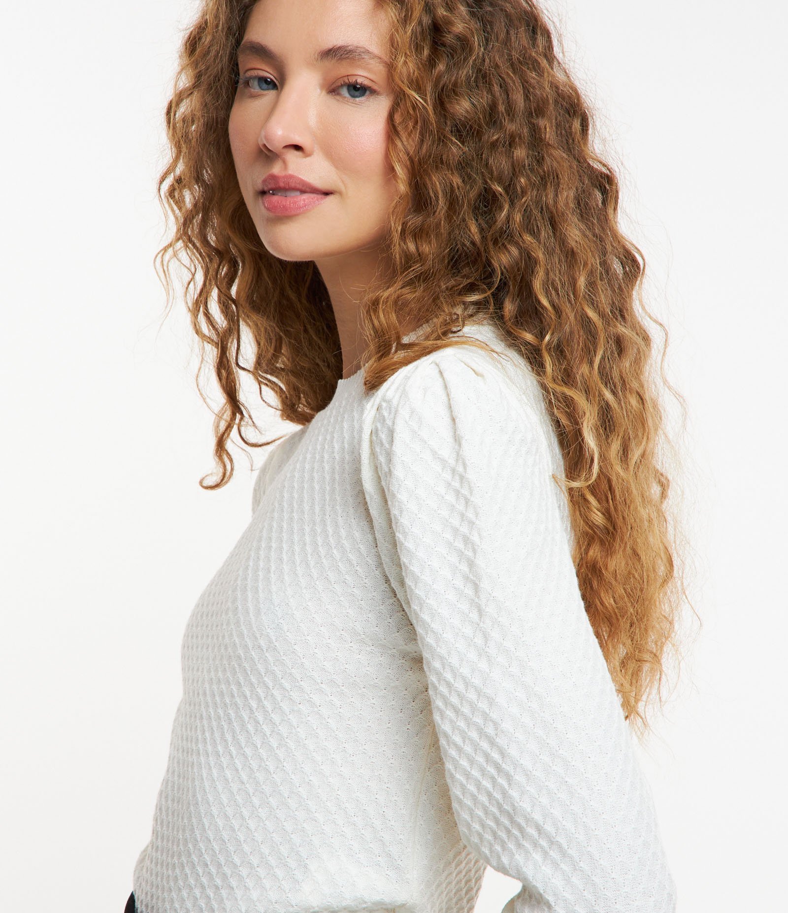 Blusa em Tricô Texturizado com Manga Longa 4