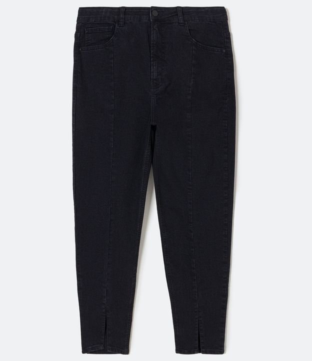 Calça Skinny Jeans com Abertura na Barra Curve & Plus Size Preto 7
