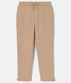 Calça Loose em Moletom com Cós Elástico e Regulador na Barra