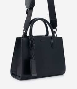 Bolsa Satchel com Pendente e Alça de Gorgurão