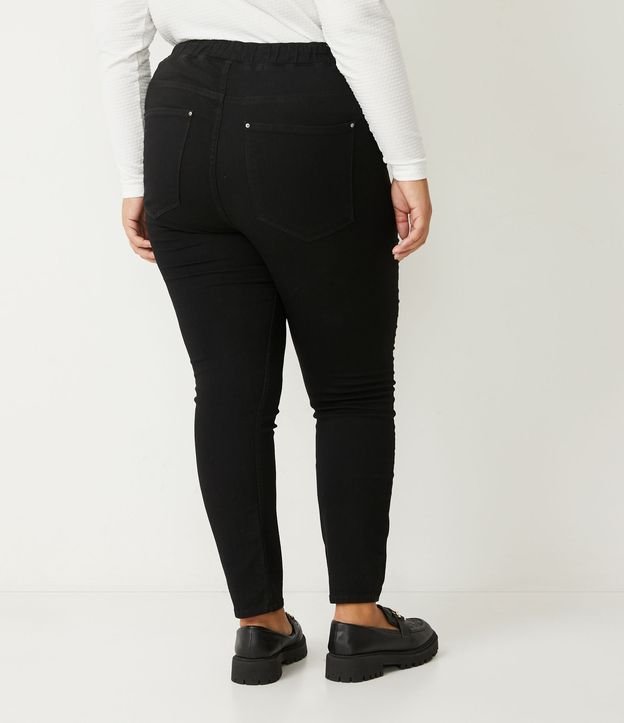 Calça Jegging Básica em Jeans com Elastano Curve & Plus Size Preto 3