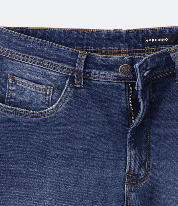 Calça Slim Jeans com Bolsos Azul 3