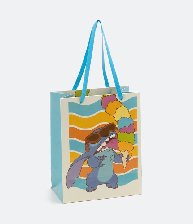 Embalagem de Presente com Estampa do Stitch e Alça de Corda