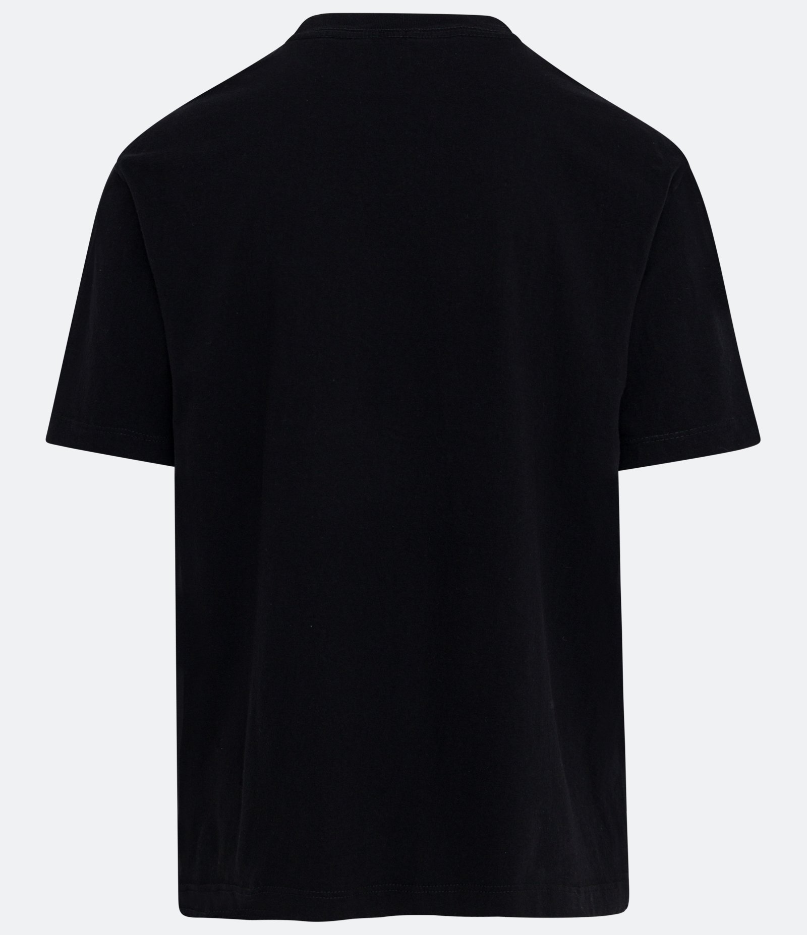 Camiseta em Algodão Malhão com Bolso Frontal e Etiqueta Preto 6