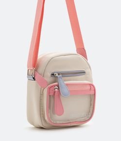 Bolsa Shoulder Bag Infantil com Bolso Frontal Transparente