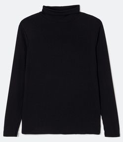 Blusa Básica em Viscolycra com Gola Alta Curve & Plus Size