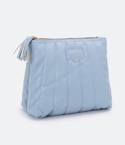 Necessaire Trapézio 2em1 com Textura Matelassê e Tassel