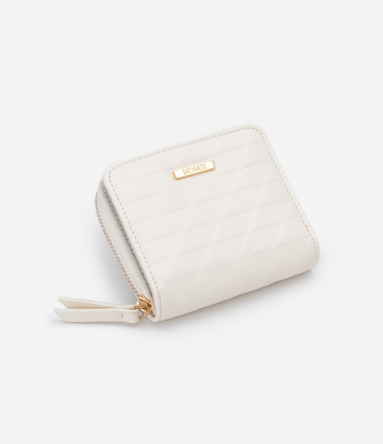 Carteira Envelope Texturizada com Porta Moeda Off White 1