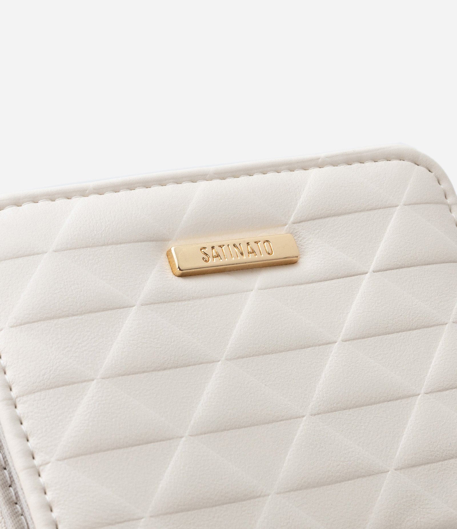 Carteira Envelope Texturizada com Porta Moeda Off White 4