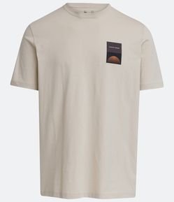 Camiseta Regular em Algodão Peruano com Estampa Sunrise