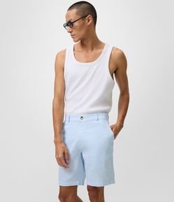 Bermuda Slim Texturizada em Linho com Algodão