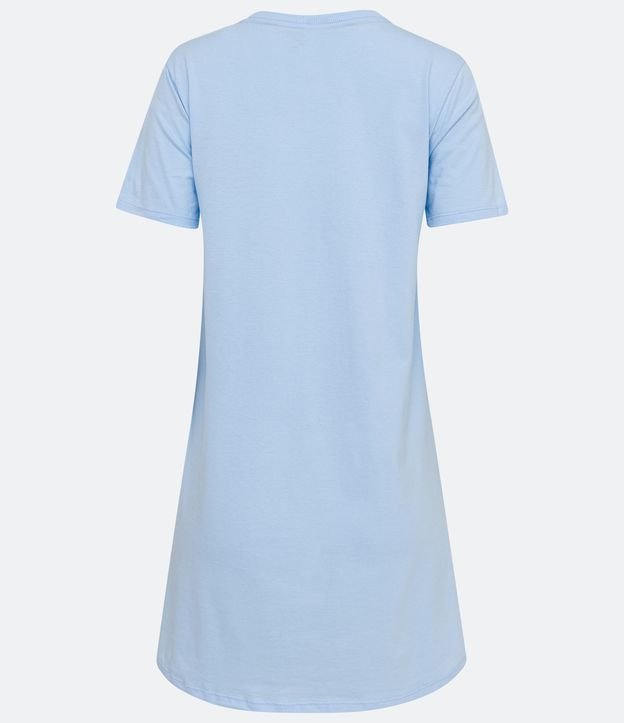 Camisón Corto en Algodón con Estampado Minnie Azul 5