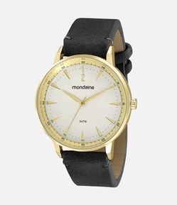 Relógio Mondaine Analógico com Pulseira em Couro e Caixa em Aço 32240GPMVDH3