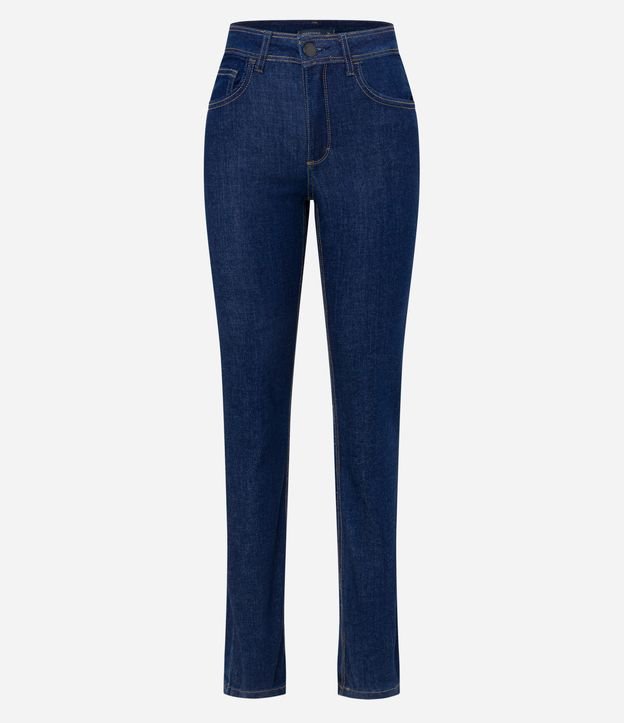 Calça Reta Jeans com Elastano Azul 5