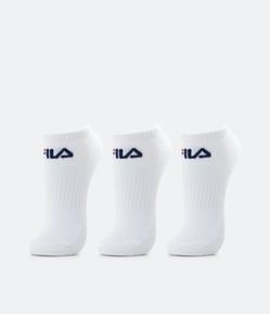 Kit 03 Pares de Meia Cano Baixo em Algodão Texturizado Fila