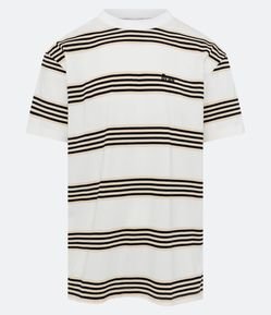 Camiseta Easy em Algodão com Estampa Listrada