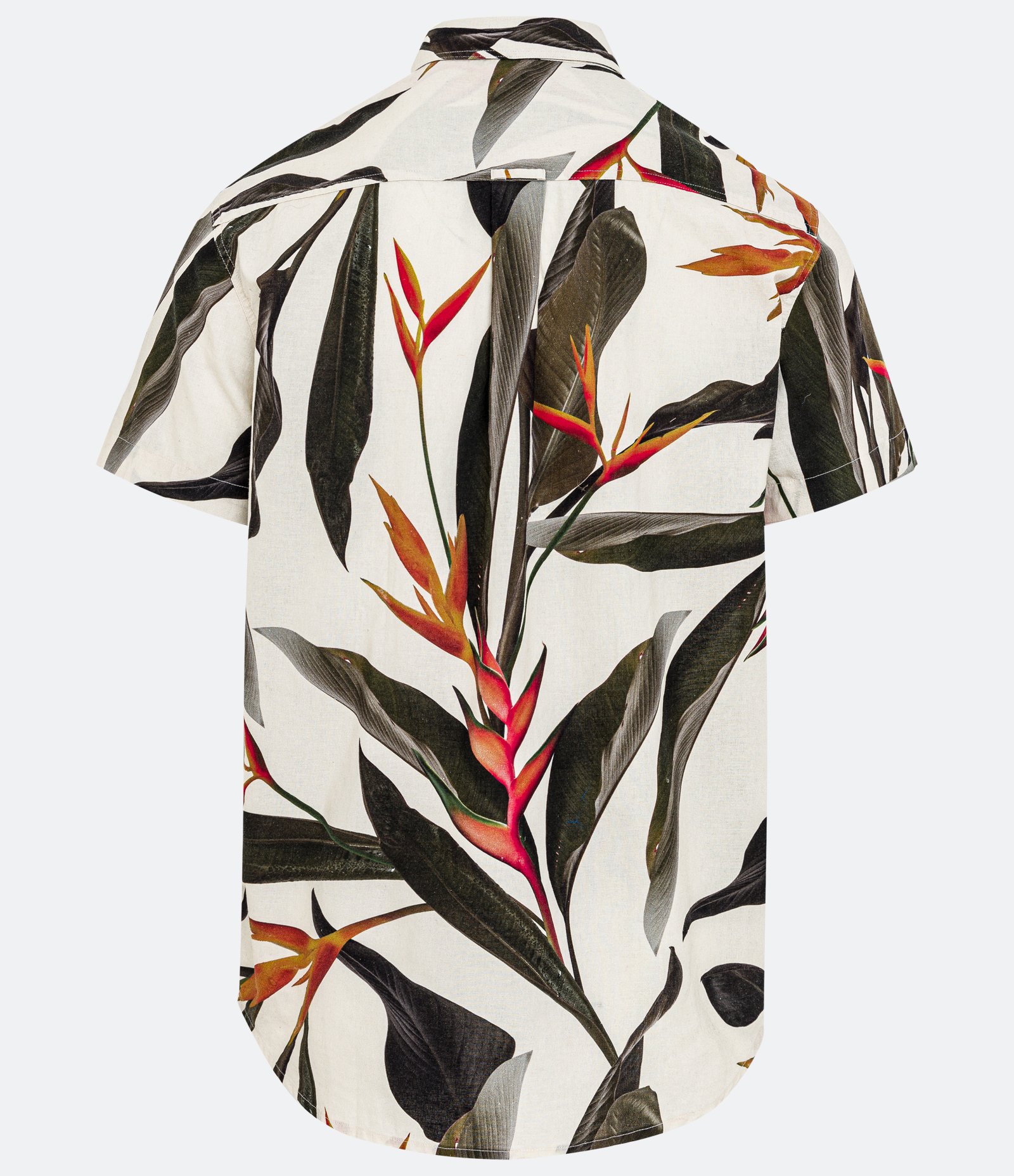 Camisa em Algodão com Estampa de Folhagem Bege 6