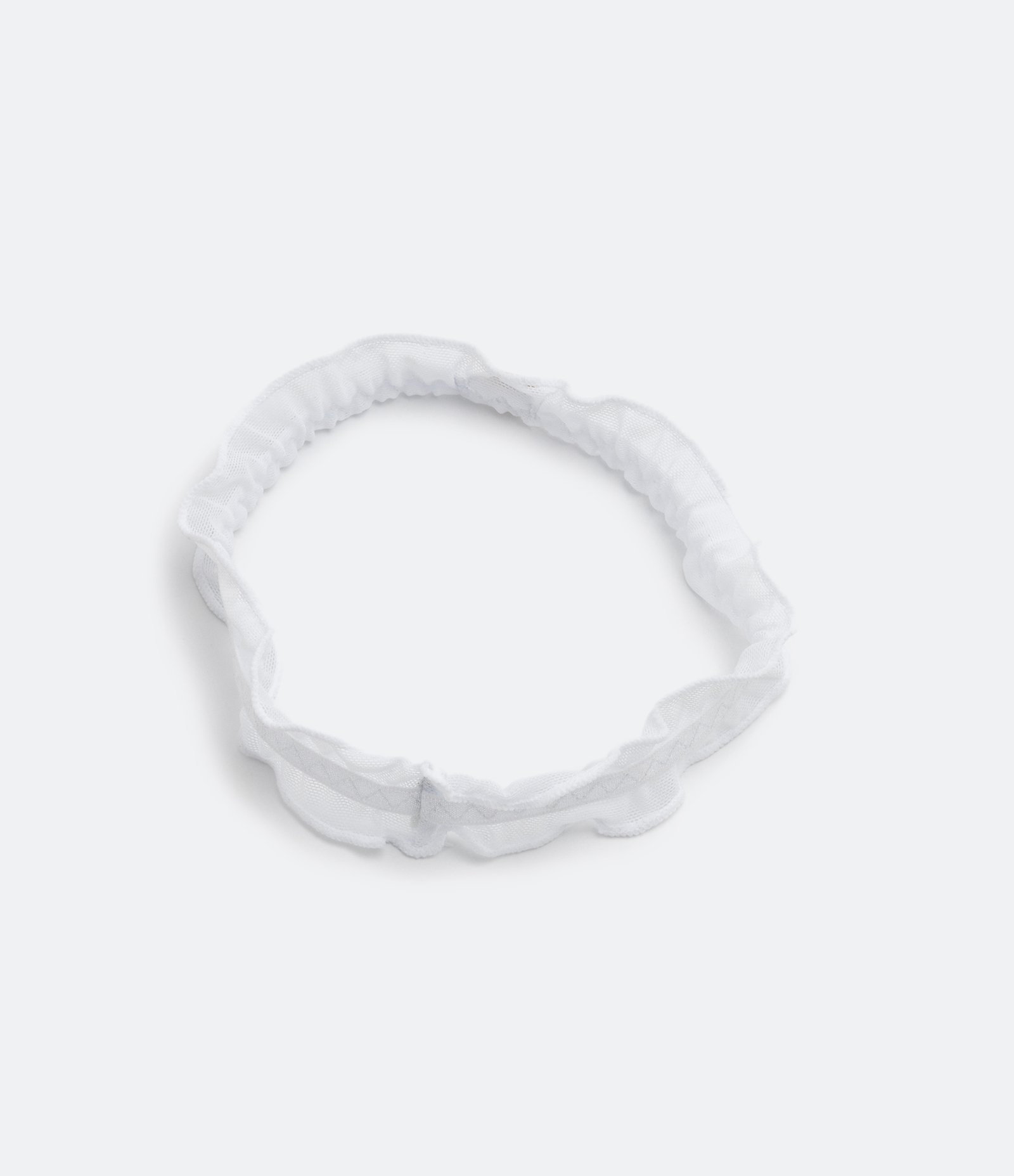 Perneira em Tule com Frufru e Detalhe de Coração Branco 3