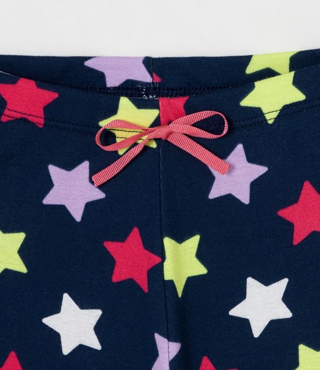 Pijama Largo Infantil Estampado Unicórnio con Estrellas - Talle 2 a 14 años Rosado 4