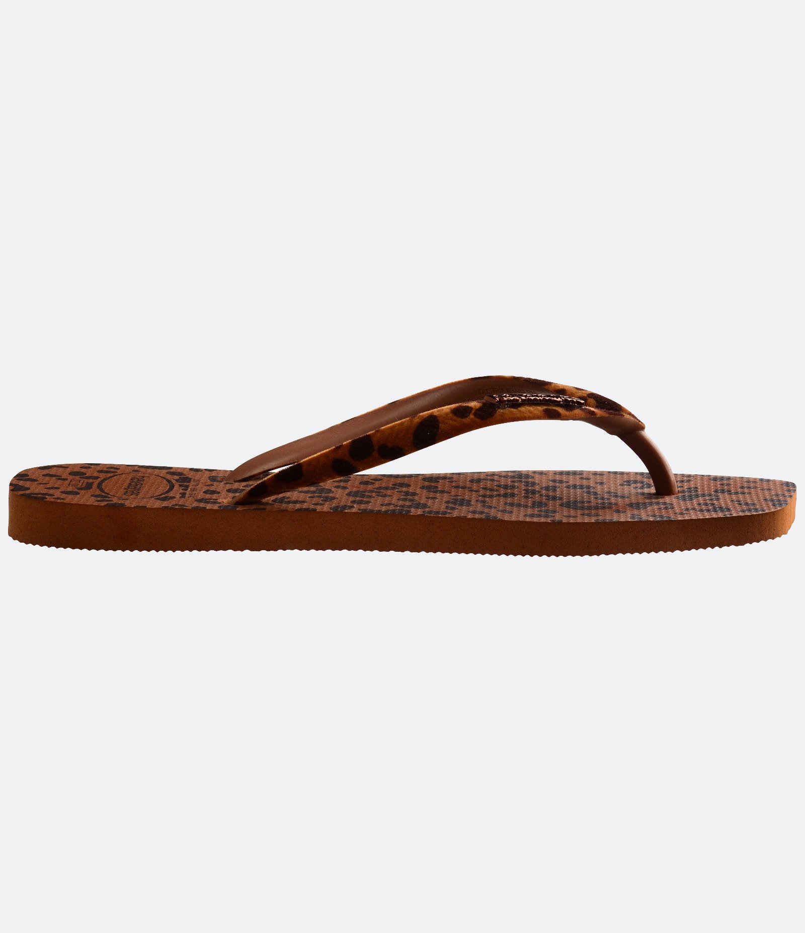 Chinelo Slim Square Velvet com Estampa Animal Print Havaianas Marrom 1