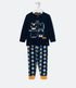 Imagem miniatura do produto Pijama Infantil Largo con Estampado de Animales y de Cuadros - Talle 1 a 4 años Azul 1