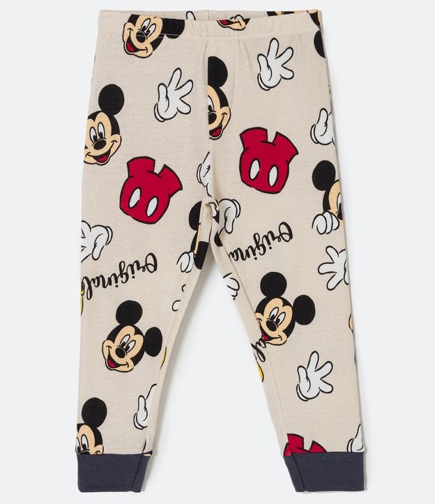 Pijama Largo Infantil Estampado Mickey - Talle 1 a 4 años Beige 3