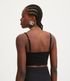 Imagem miniatura do produto Blusa Cropped de Tirantes en Crepé con Design Corset Negro 4