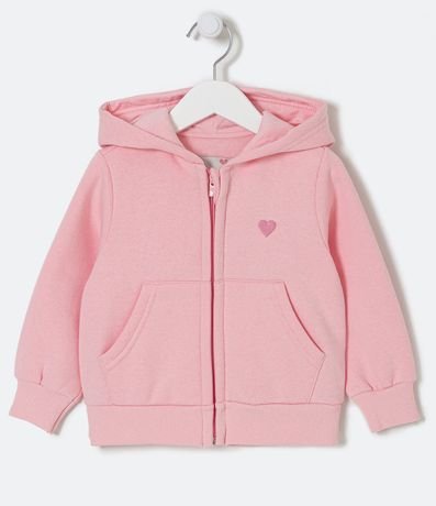 Jaqueta Básica Infantil com Capuz e Bordado de Coração - Tam 1 a 5 Anos é boa?