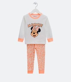 Pijama Infantil en Algodón con Estampado Minnie y Jaguar - Talle 1 a 4 años
