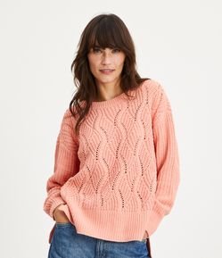 Suéter em Tricô com Ponto Diferenciado