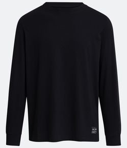 Camiseta Regular em Algodão Peruano com Punho Ajustado