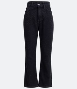 Calça Mom Jeans com Aplicação de Brilho